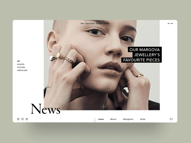 DBMS News Page Animation website web design transition fashion design gif berlin fashion parallax minimal layout clean news article interface ui ux