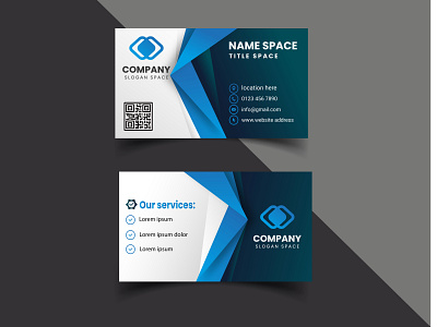 Creative business card design template blue brand branding business card cards corporate card creative design duel side graphic design illustration luxury modern pro professional qualitifull stylish unique vector visiting card