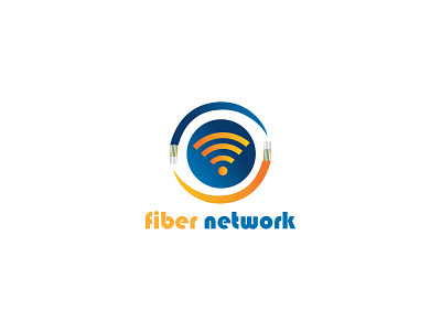 fiber network company logo branding colorfull creative design fiber fiber logo gradian graphic design icon illustration logo modern network network logo nrand identity simple vector