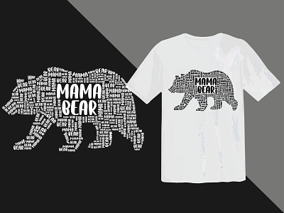 mama bear word cloud mothers t-shirt design vector art