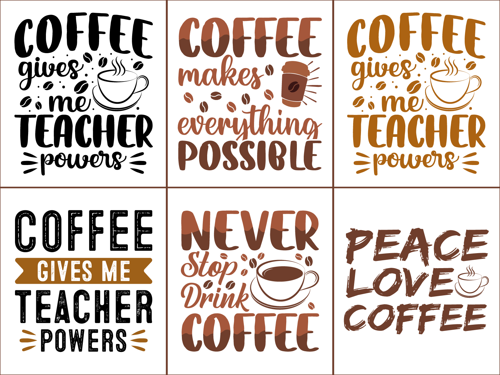 coffee typography t shirt design