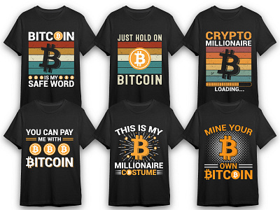 Bitcoin t shirt design bundle trendy t shirt design