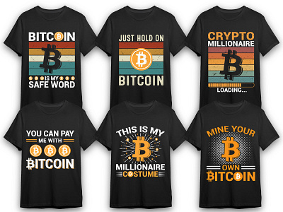 Bitcoin t shirt design bundle