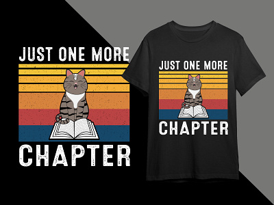 just one more chapter funny retro t shirt design retro