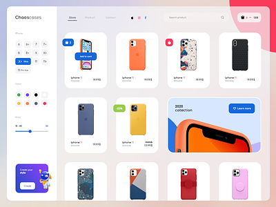 Chaoscases - Iphone cases online store commerce design gura nicholson online store online store commerce real project real work shop shopping ui uiux user experience user interface user interface ui website