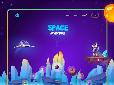 Space adventure - Web Concept Design 🎮