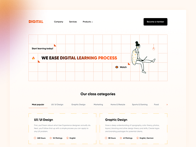Online courses - Landing page