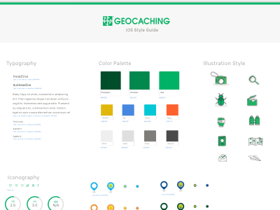 Style Guide Progress geocaching ios style guide ui
