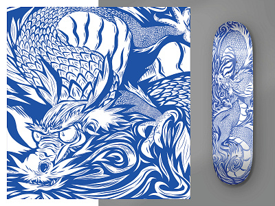 Uptake Skateboard Deck - Dragon of Industry