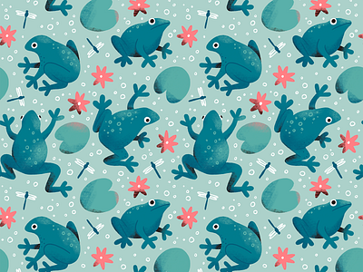 Frog Seamless Pattern