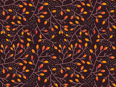 Autumn Seamless Pattern autumn digital illustration earth tones fall illustration leaves pattern plants procreate repeat pattern seamless pattern surface pattern