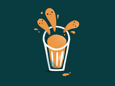 Spooky Breakfast — Juice beverage breakfast digital illustration food illustration ghost illustration juice orange juice procreate spooky