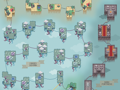 Map for pixel art game Dice Heroes