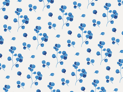 Blue Eucalyptus pattern botanical botanical illustration digital art digital illustration eucalyptus floral floral pattern illustraion pattern pattern design plants procreate procreate app