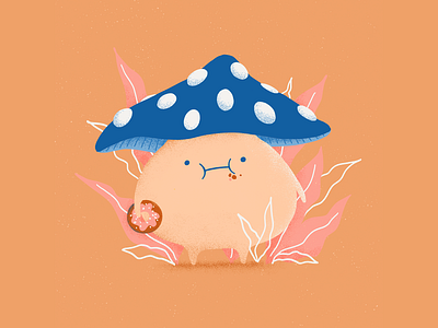 Greg the Mushroom character character design digital art digital illustration donut fantasy art fat fungi illustration mushroom procreate procreate art