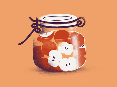 Apple jar apple apples autumn digital art digital illustration food fruits illustration jar procreate procreate art sketch texture