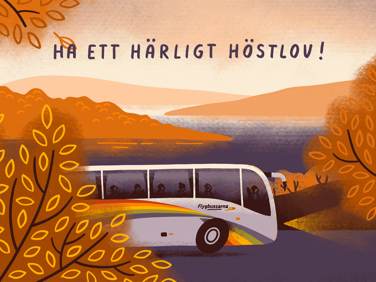 Autumn illo for Flygbussarna
