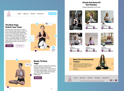 Yoga Website animation ui ui design ui ux