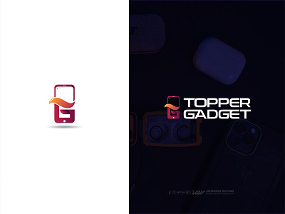 "Topper Gadget"" Phone gadget Logo Design arabic logo arabic logo design design designer rayhan logo logo design marden arabic logo phone gadget logo design rayhans design
