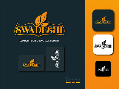 "SWADESHI'' Food Logo Design arabic logo design designer rayhan logo design marden arabic logo rayhans design swadeshi swadeshi food logo design