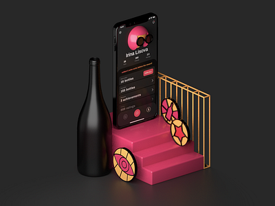 3D illustration for Vivino app