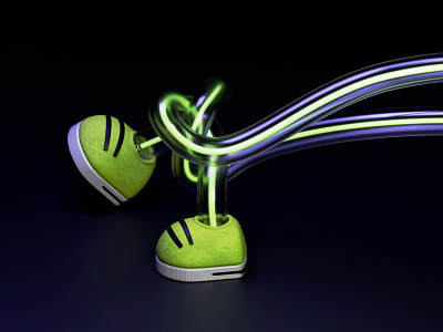Аbstract crooked legs😊 3d black c4d design feet illustration legs neon sneakers ui