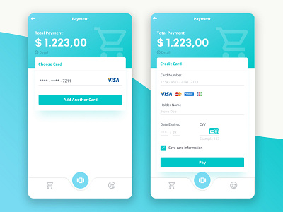 Credit Card Payment UI dailyui mobile ui ui design