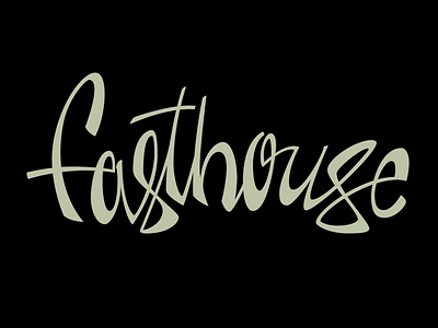 Fasthouse Script branding typography vector