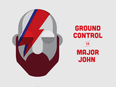 Ground Control to Major John bowie david illustration portrait series spoof