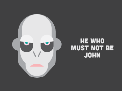 He Who Must Not Be John harry potter illustration portrait series spoof voldemort