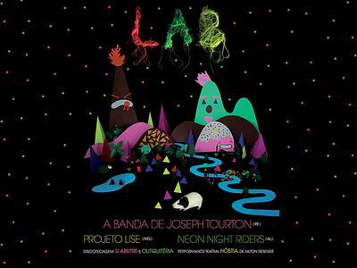 Lab alba colors festival guinea pig jazz neon paper poster