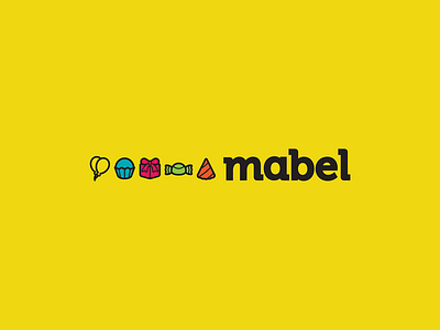 Mabel candy gift identity logo mabel party store supply sweet visual