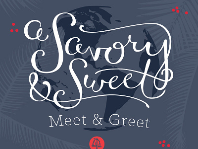 Savory and Sweet Invite florida hand type typography