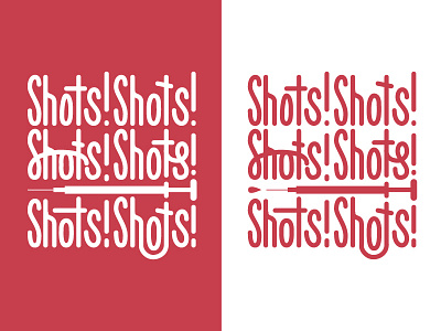 Shots Shirt custom type grid hand type medical typography