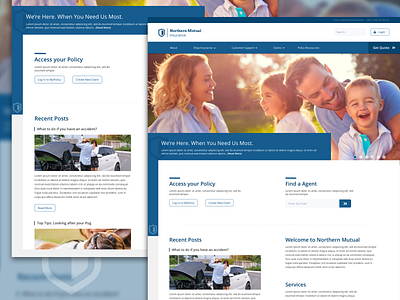 Northern Mutual - Example Web Design design insurance product design ui ux web webdesign website