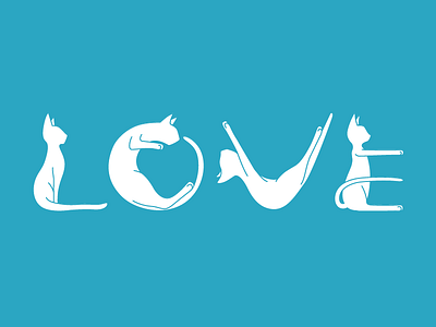 Cat Love cats illustration lettering love typography