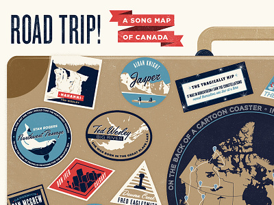 Song Map of Canada canada design illustration map song
