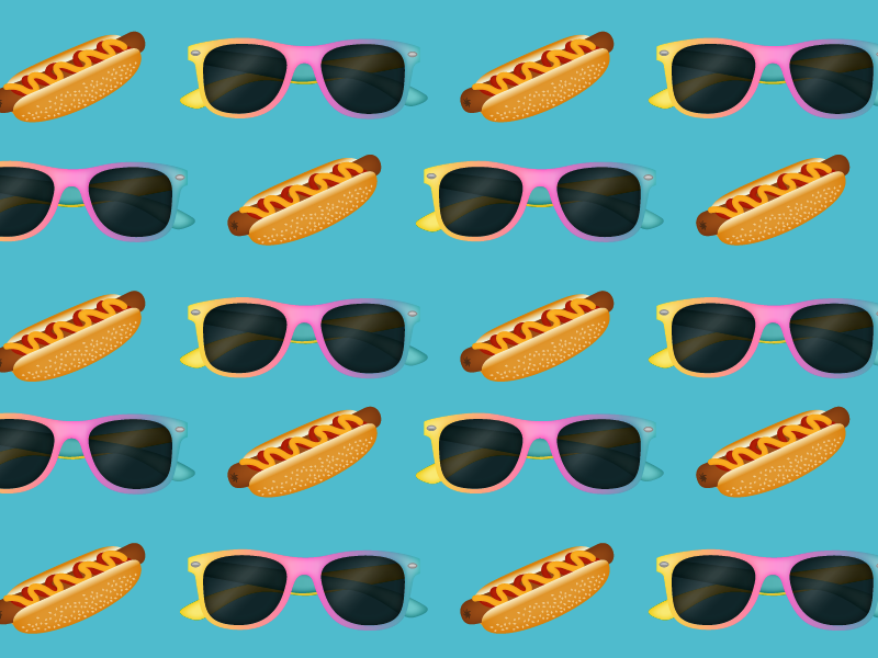 Festival Emojis emojis illustration icon hotdog sunglasses cbc