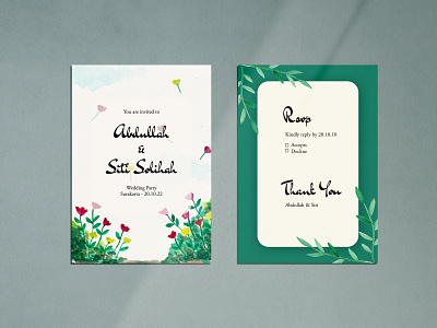 floral watercolor invitation