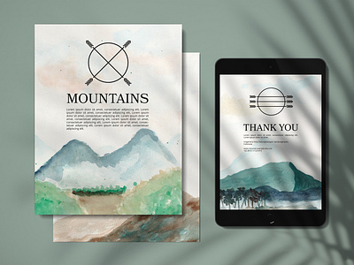 Adventure Watercolor Minimalist Brochure