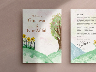 Flower Watercolor Painting for Wedding Invitation design flower graphic design illustration invitation painting watercolor wedding