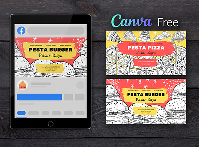 Free Canva Facebook Cover for Small Business canva design facebook graphic design illustration ui