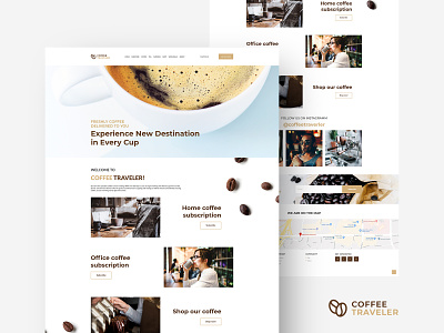 Dribbbleshot coffee shop design web