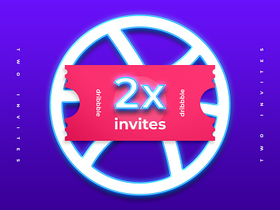 2x Dribbble invites draft dribbble giveaway invitation invite