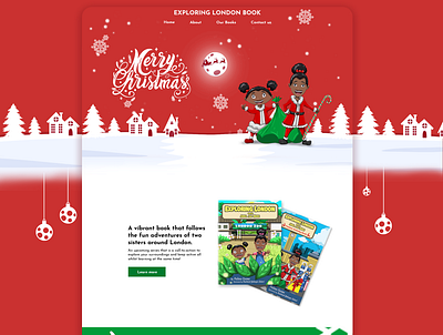 Exploring London Book Christmas Theme 2019 (Landing Page) 3d animation app branding design graphic design illustration landing landing page logo mobile motion graphics presentation product product design ui ux ux design website xd