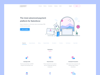 Payment Platform Homepage