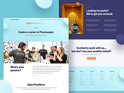 Career - Phonewagon 3d element branding call tracking call tracking platform call tracking software clean design icon illustration marketing website product simple startup typography ui ux web website
