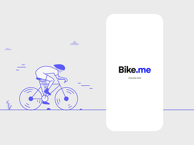 Bike.me - Welcome Screen Exploration app clean design illustration ios iphone x mobile product simple ui ux