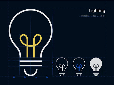 Lighting icon guideline branding bulb graphic icon illustration meanimize minimalism pictogram simplicity