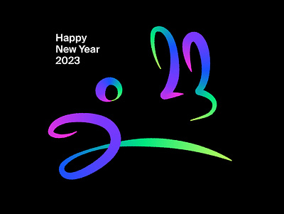 2023 Happy New Year animation branding graphic design icon design illustration line drawing logo design meanimize pictogram